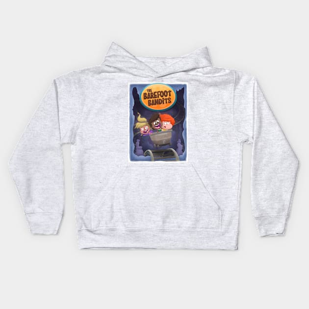 'The Barefoot Bandits' Poster Kids Hoodie by mukpuddy